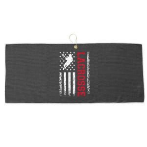 Lacrosse Usa Flag Lax Large Microfiber Waffle Golf Towel