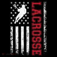 Lacrosse Usa Flag Lax Premium T-Shirt