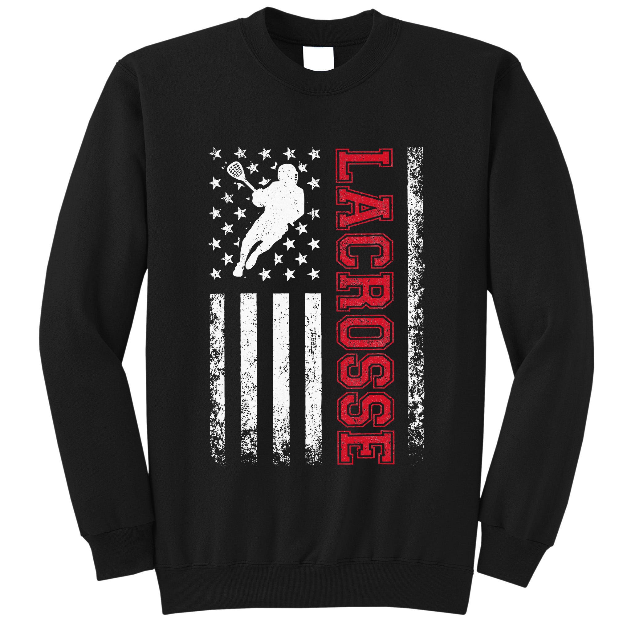 Lacrosse Usa Flag Lax Tall Sweatshirt