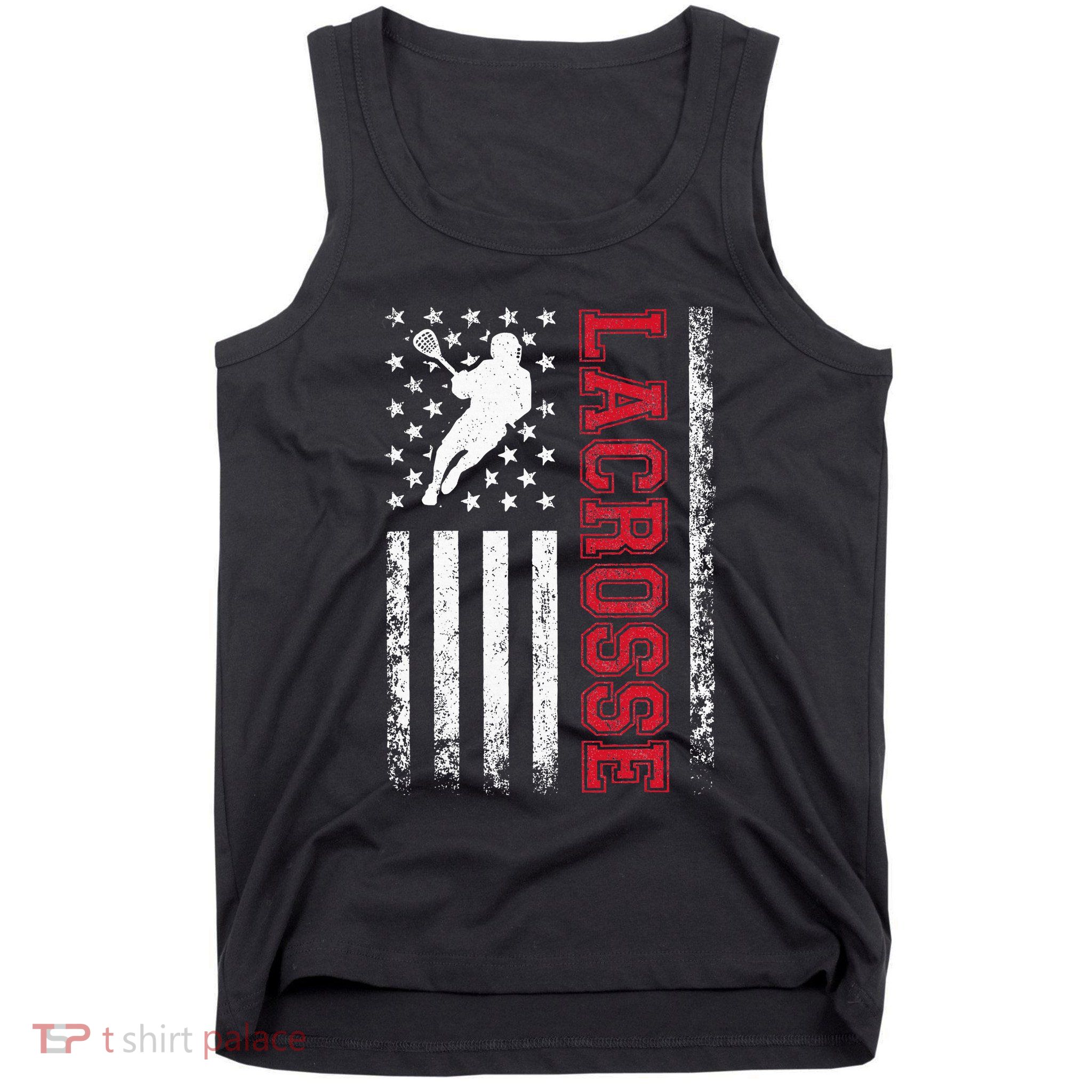 Lacrosse Usa Flag Lax Tank Top