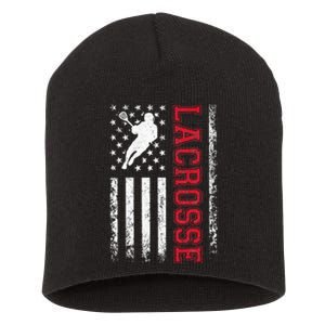 Lacrosse Usa Flag Lax Short Acrylic Beanie