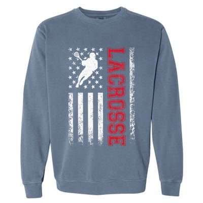 Lacrosse Usa Flag Lax Garment-Dyed Sweatshirt