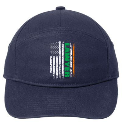 Lawyer Usa Flag Irish St Patrick Day Gift 7-Panel Snapback Hat