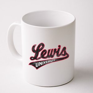 Lewis University Flyers Distressed Primary Coffee Mug