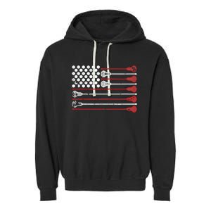 Lacrosse USA Flag Lax Garment-Dyed Fleece Hoodie