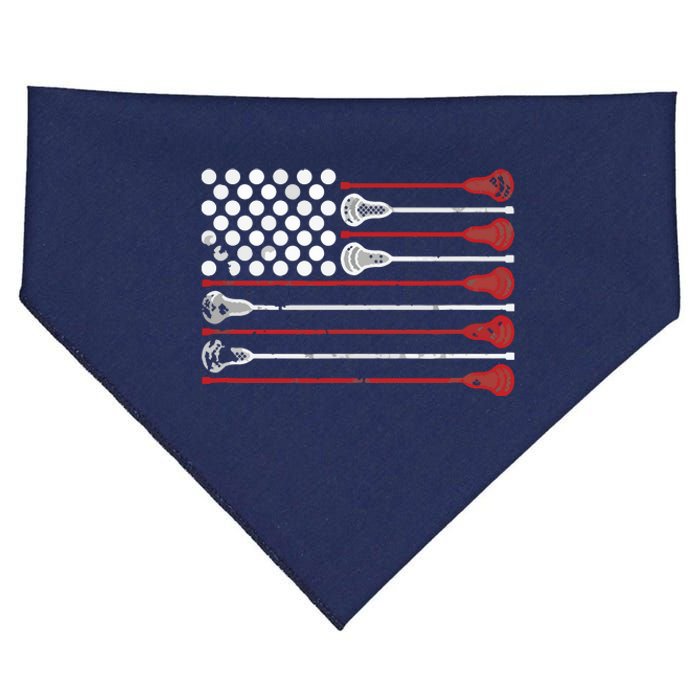 Lacrosse USA Flag Lax USA-Made Doggie Bandana