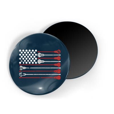 Lacrosse USA Flag Lax Magnet