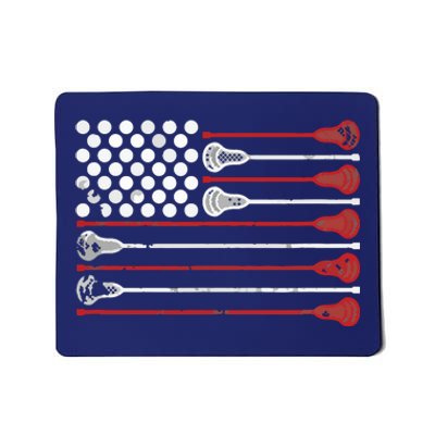 Lacrosse USA Flag Lax Mousepad