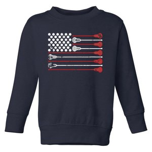 Lacrosse USA Flag Lax Toddler Sweatshirt