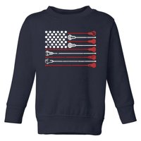 Lacrosse USA Flag Lax Toddler Sweatshirt