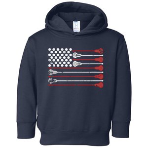 Lacrosse USA Flag Lax Toddler Hoodie