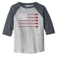 Lacrosse USA Flag Lax Toddler Fine Jersey T-Shirt