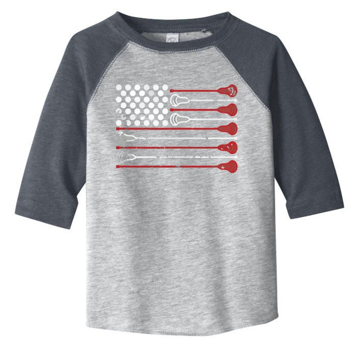 Lacrosse USA Flag Lax Toddler Fine Jersey T-Shirt