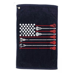 Lacrosse USA Flag Lax Platinum Collection Golf Towel