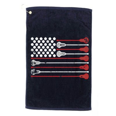 Lacrosse USA Flag Lax Platinum Collection Golf Towel