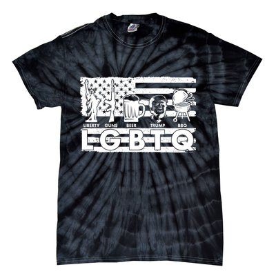 LGBTQ USA Flag Liberty Guns Beer Trump BBQ Tie-Dye T-Shirt