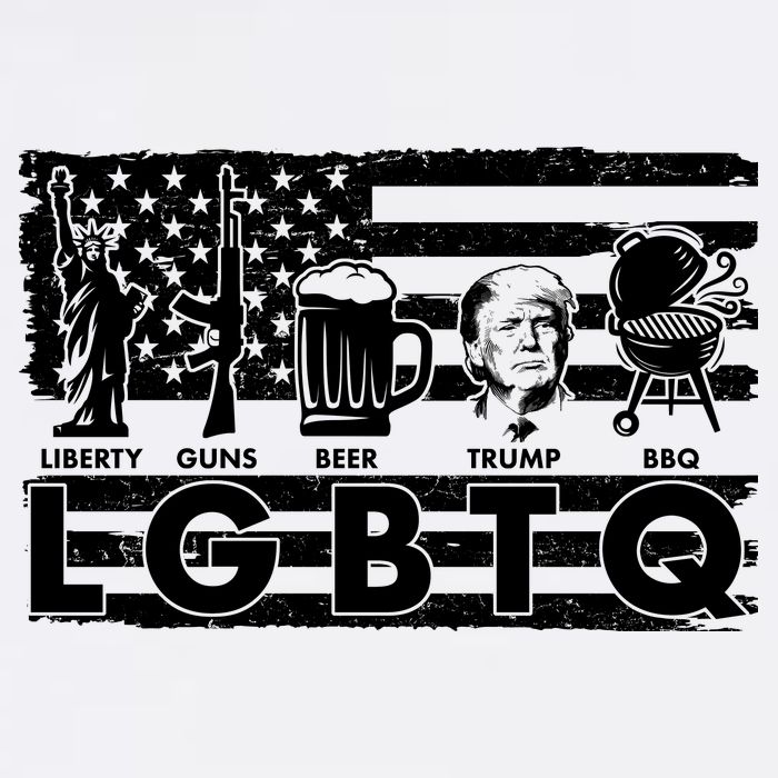 LGBTQ USA Flag Liberty Guns Beer Trump BBQ Button