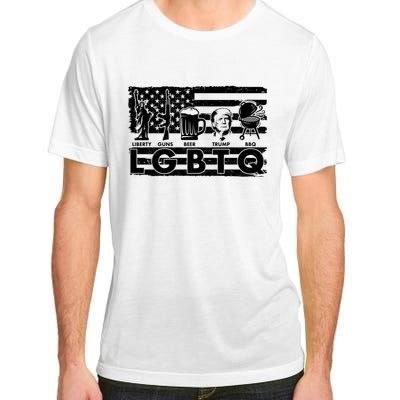 LGBTQ USA Flag Liberty Guns Beer Trump BBQ Adult ChromaSoft Performance T-Shirt