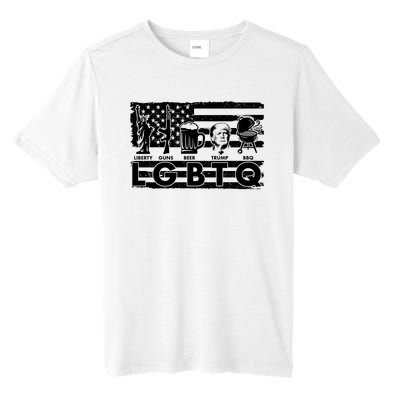 LGBTQ USA Flag Liberty Guns Beer Trump BBQ Tall Fusion ChromaSoft Performance T-Shirt