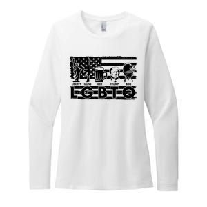 LGBTQ USA Flag Liberty Guns Beer Trump BBQ Womens CVC Long Sleeve Shirt