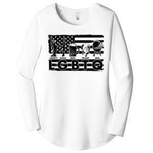 LGBTQ USA Flag Liberty Guns Beer Trump BBQ Women's Perfect Tri Tunic Long Sleeve Shirt