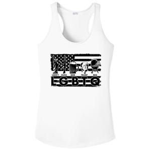 LGBTQ USA Flag Liberty Guns Beer Trump BBQ Ladies PosiCharge Competitor Racerback Tank