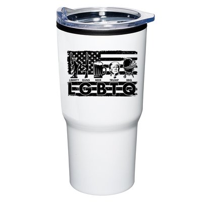 LGBTQ USA Flag Liberty Guns Beer Trump BBQ Tumbler
