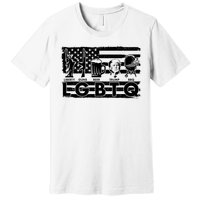 LGBTQ USA Flag Liberty Guns Beer Trump BBQ Premium T-Shirt