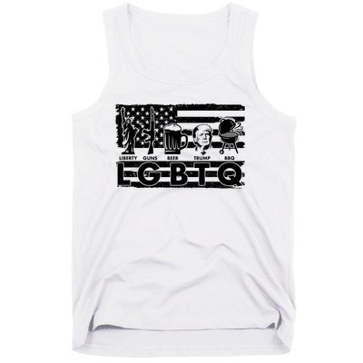 LGBTQ USA Flag Liberty Guns Beer Trump BBQ Tank Top