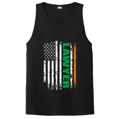 Lawyer Usa Flag Irish St Patrick Day Gift PosiCharge Competitor Tank