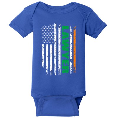 Lawyer Usa Flag Irish St Patrick Day Gift Baby Bodysuit