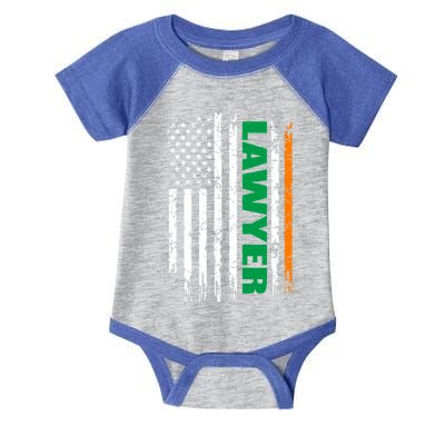 Lawyer Usa Flag Irish St Patrick Day Gift Infant Baby Jersey Bodysuit