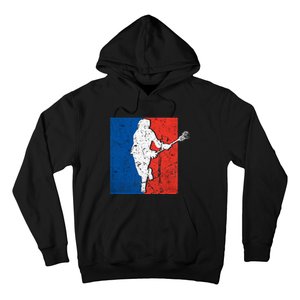 Lacrosse USA Flag Lacrosse Player Hoodie