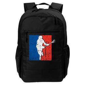 Lacrosse USA Flag Lacrosse Player Daily Commute Backpack