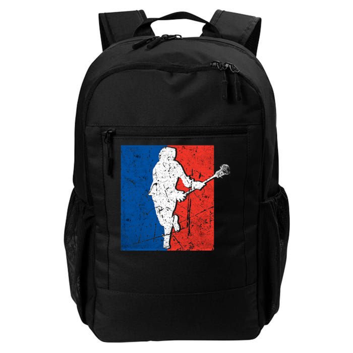 Lacrosse USA Flag Lacrosse Player Daily Commute Backpack