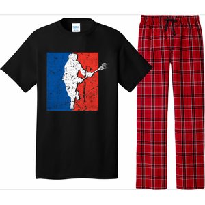 Lacrosse USA Flag Lacrosse Player Pajama Set