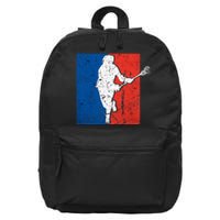 Lacrosse USA Flag Lacrosse Player 16 in Basic Backpack