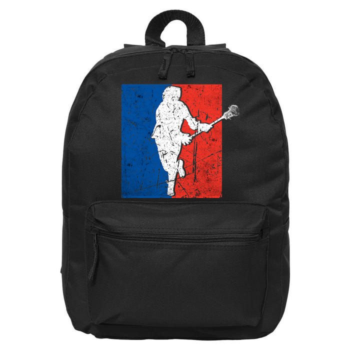 Lacrosse USA Flag Lacrosse Player 16 in Basic Backpack