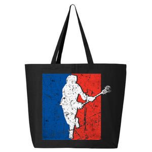 Lacrosse USA Flag Lacrosse Player 25L Jumbo Tote