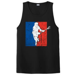 Lacrosse USA Flag Lacrosse Player PosiCharge Competitor Tank