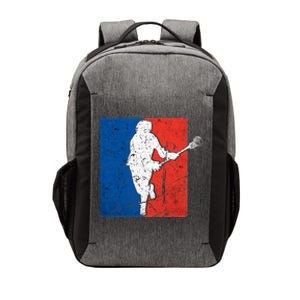 Lacrosse USA Flag Lacrosse Player Vector Backpack