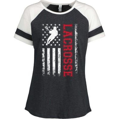 Lacrosse Usa Flag Lax Enza Ladies Jersey Colorblock Tee