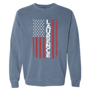 Laurence Usa Flag American Flag Patriotic Great Gift Garment-Dyed Sweatshirt