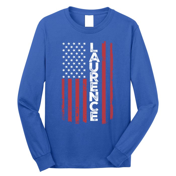 Laurence Usa Flag American Flag Patriotic Great Gift Long Sleeve Shirt