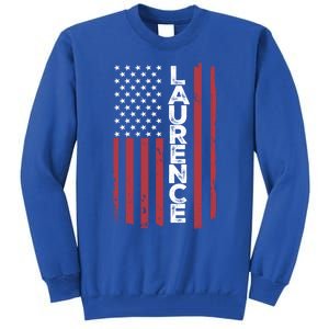 Laurence Usa Flag American Flag Patriotic Great Gift Tall Sweatshirt