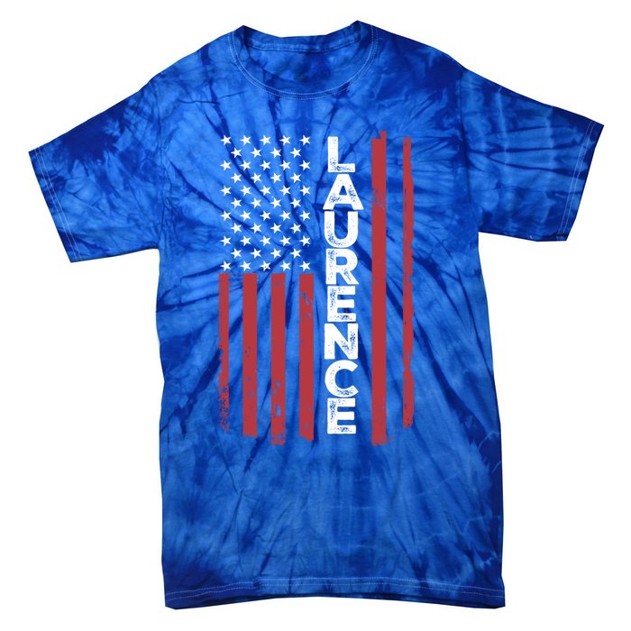 Laurence Usa Flag American Flag Patriotic Great Gift Tie-Dye T-Shirt