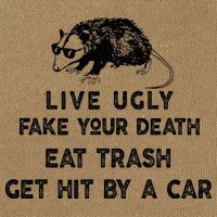Live Ugly Fake Your Death Eat Trash Get Hit Cotton Canvas Backpack