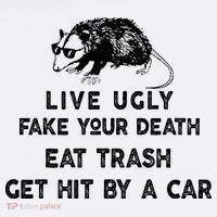 Live Ugly Fake Your Death Eat Trash Get Hit T-Shirt