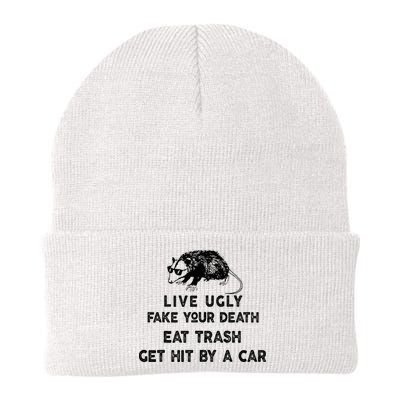 Live Ugly Fake Your Death Eat Trash Get Hit Beanie