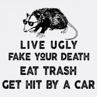 Live Ugly Fake Your Death Eat Trash Get Hit Baby Bodysuit